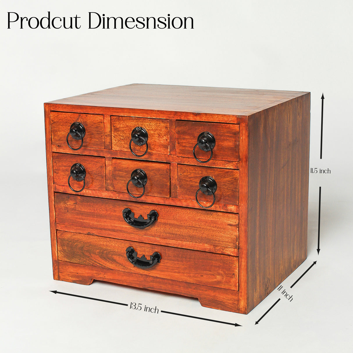 Handmade Japanese Wooden Jewelry Box - Solid Wooden Craft Keepsake Organizer