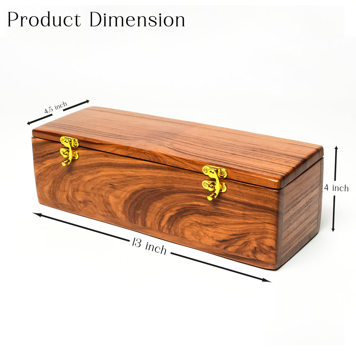 Premium 5-Slot Wooden Watch Box Organizer – Solid Wood Lid – American Walnut & Teak Variants