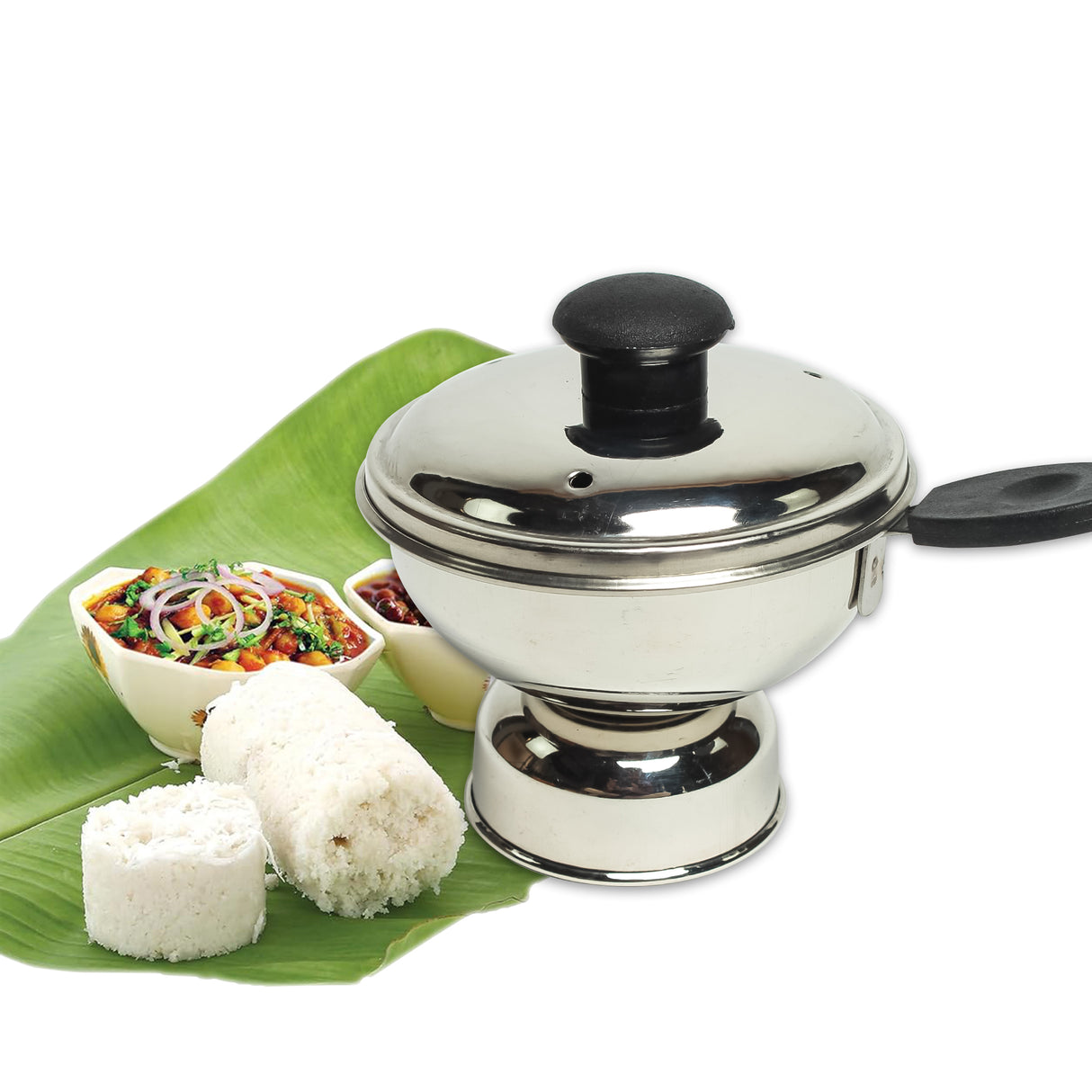 𝗦𝗮𝗹𝗲𝗯𝗲𝗿𝗮𝘁𝗲 Stainless Steel Chiratta Puttu Maker, Chiratta Maker with Handle Use with Pressure Cooker Puttu Kutti Puttu Steamer Puttu Cooker Silver