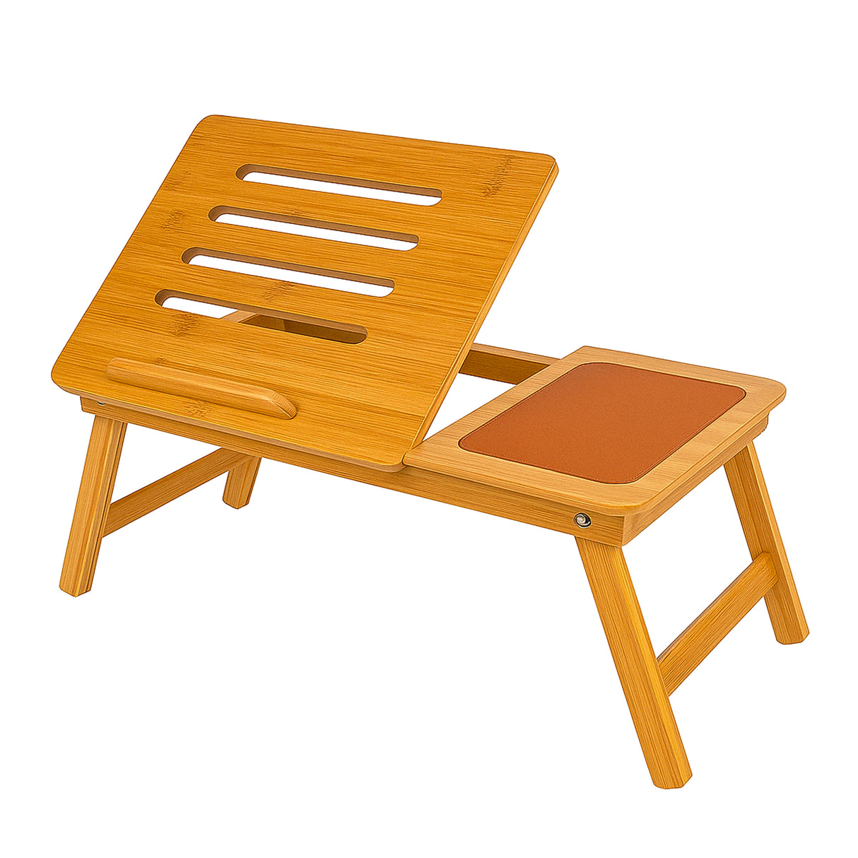 Adjustable Foldable Wooden Lap Desk with Built-in Storage Drawers – Portable Laptop Stand & Breakfast Tray for Bed, Couch, or Sofa Use