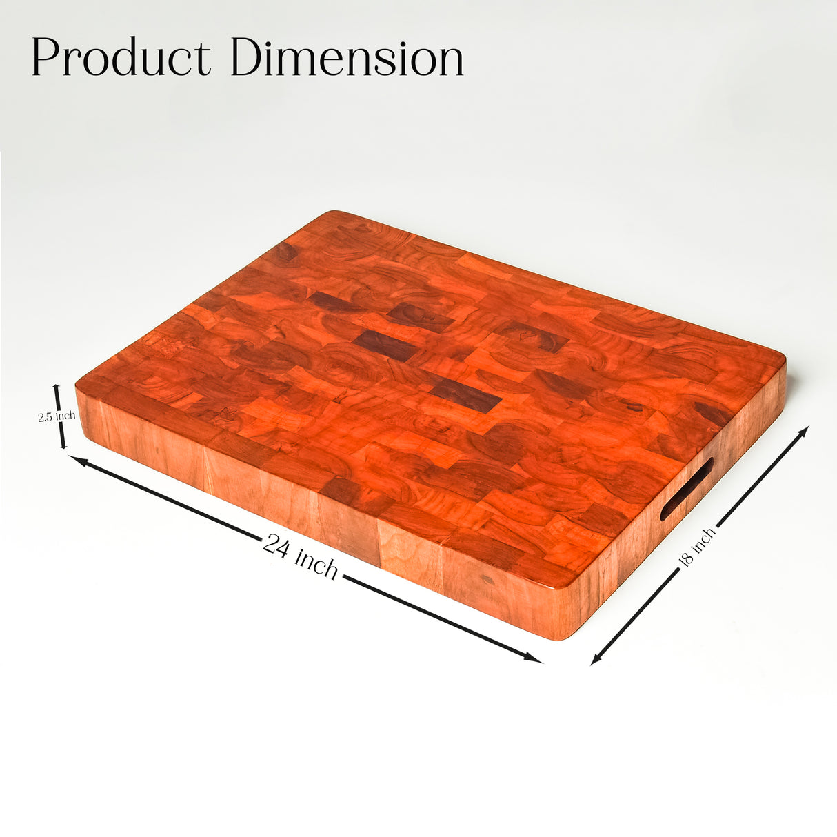 Saleberate End Grain Utility Cutting Board – Premium 24 x 18 x 2.5 Inch