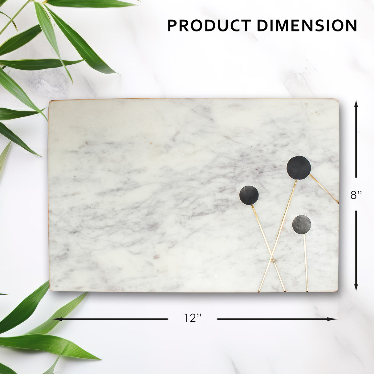 White Marble Platter for Kitchen and Dining, Elegant Handmade Serving Tray