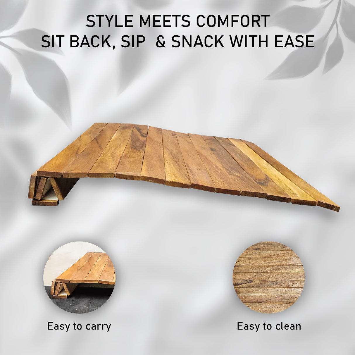 Wooden Sofa Foldable Arm Tray