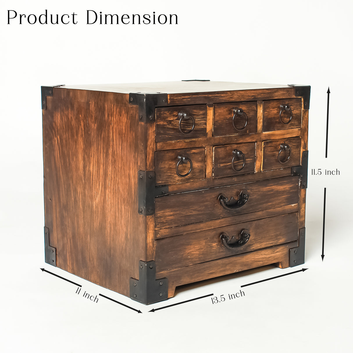 Handmade Japanese Wooden Jewelry Box - Solid Wooden Craft Keepsake Organizer