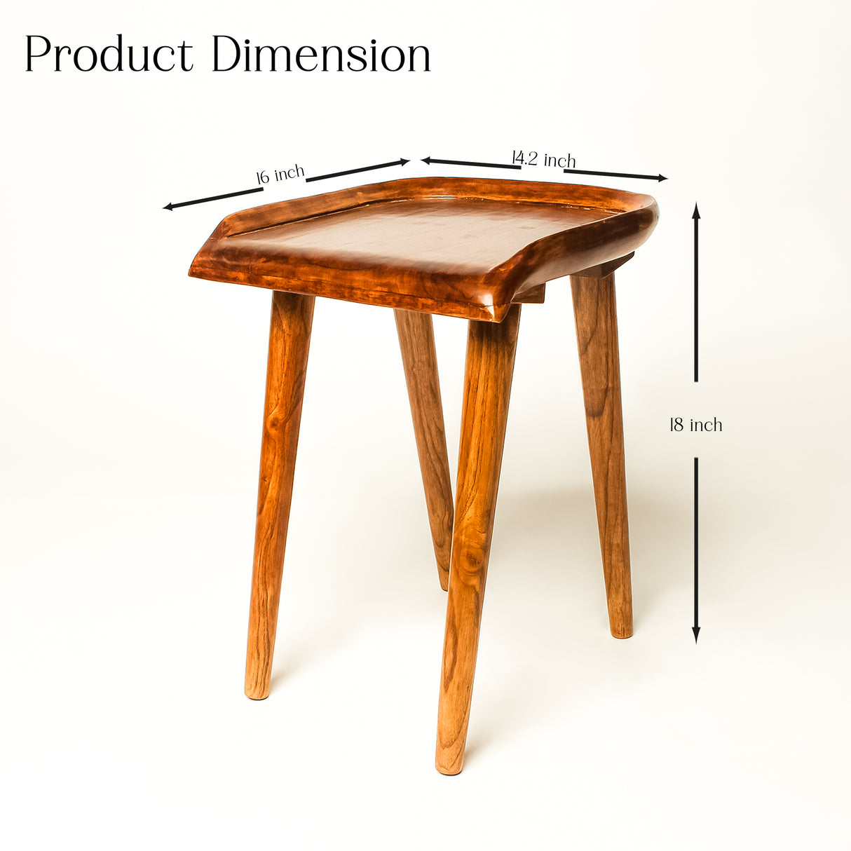 Rustic Wooden DIY Stool/Side Table - Solid Wood Multipurpose Coffee Table with Walnut Finish - Easy to Assemble Compact Furniture for Living Room & Bedroom