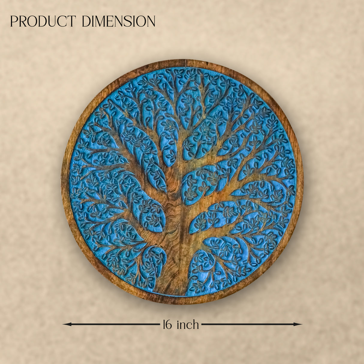 Rustic Wood Carving Wall Panel – Handcrafted Wall Art