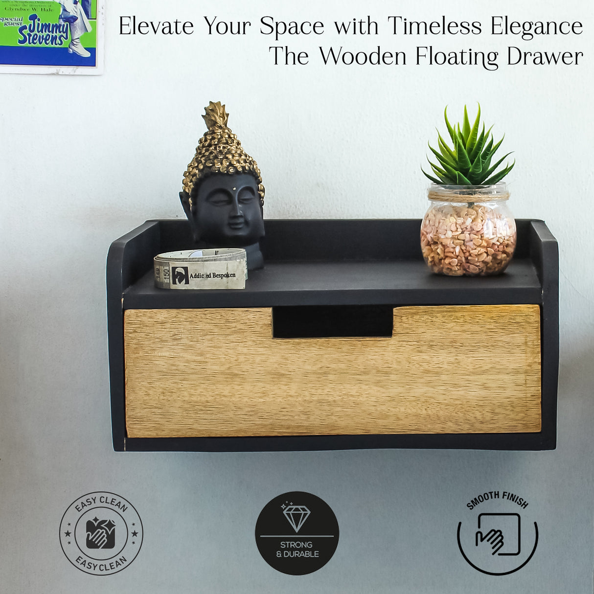 Elegant Wooden Storage Drawer for Stylish, Rustic, and Modern Home Organization