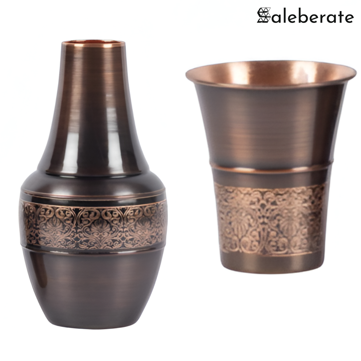 Antique Royal Black Copper Venus Pot Set - Premium Copper, Home Decor Gift