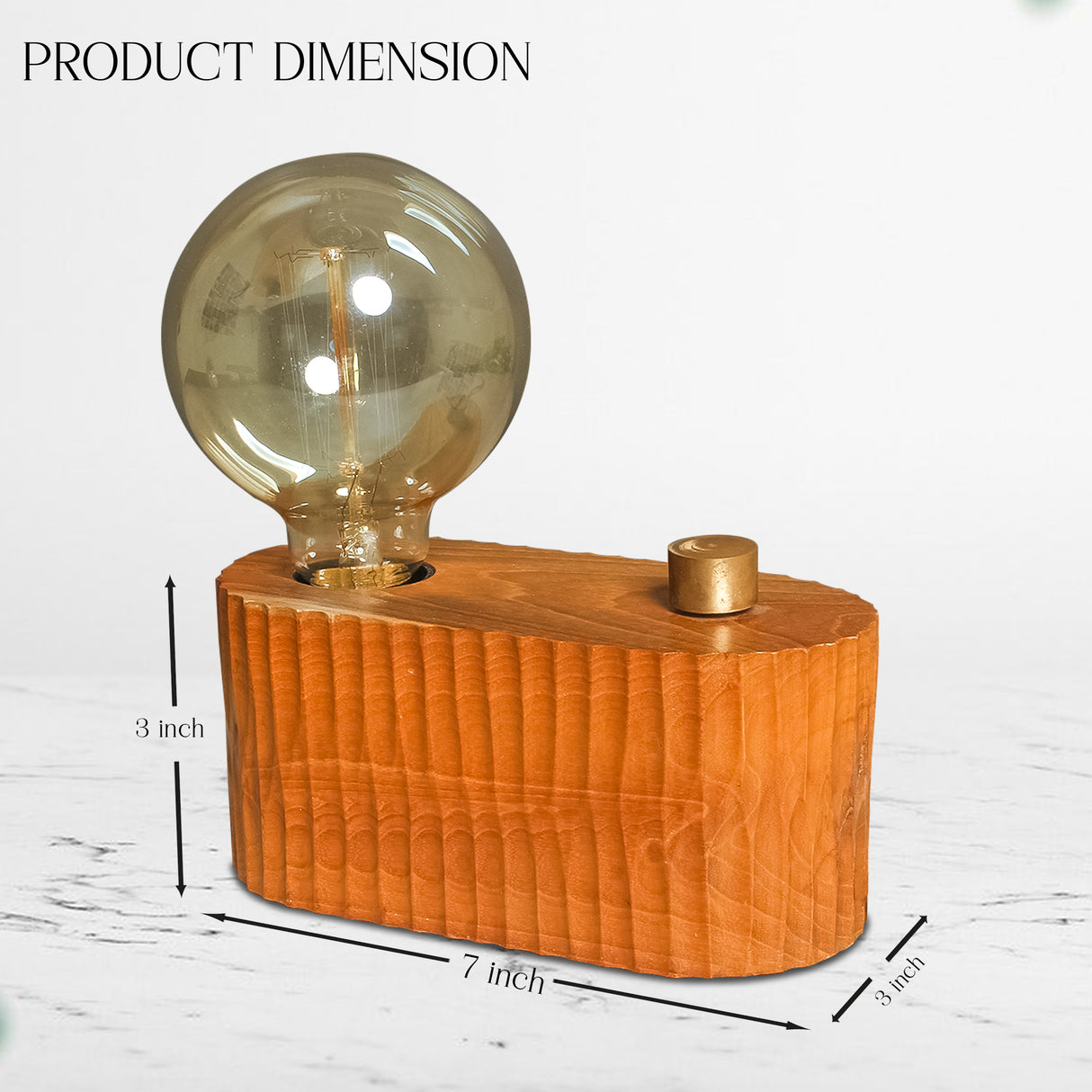 Oval Textured Wooden Lamp with Adjustable Glow