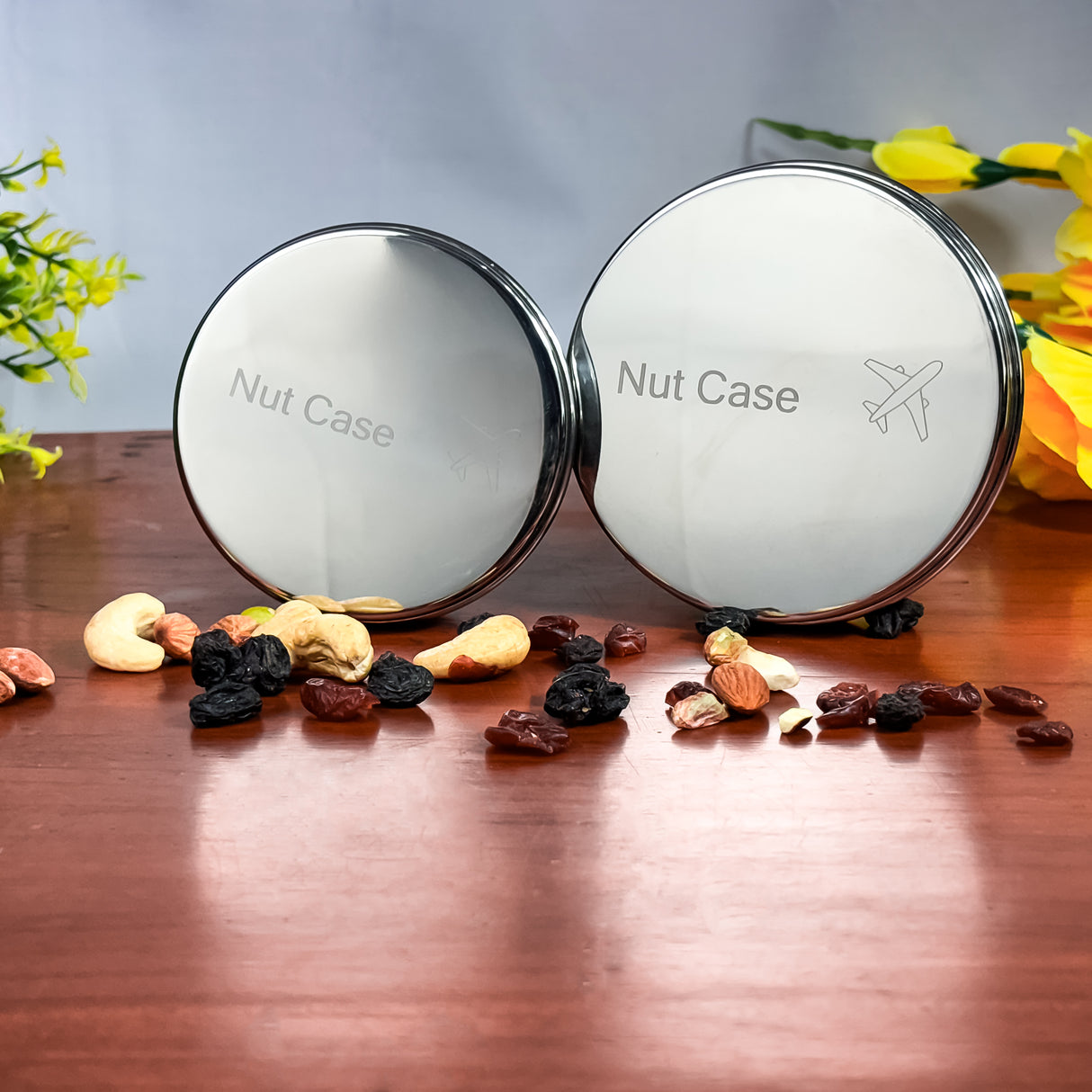 Stainless Steel Nutcase Set of 2 – Airtight, Leak-Proof, BPA-Free, Food Storage Containers