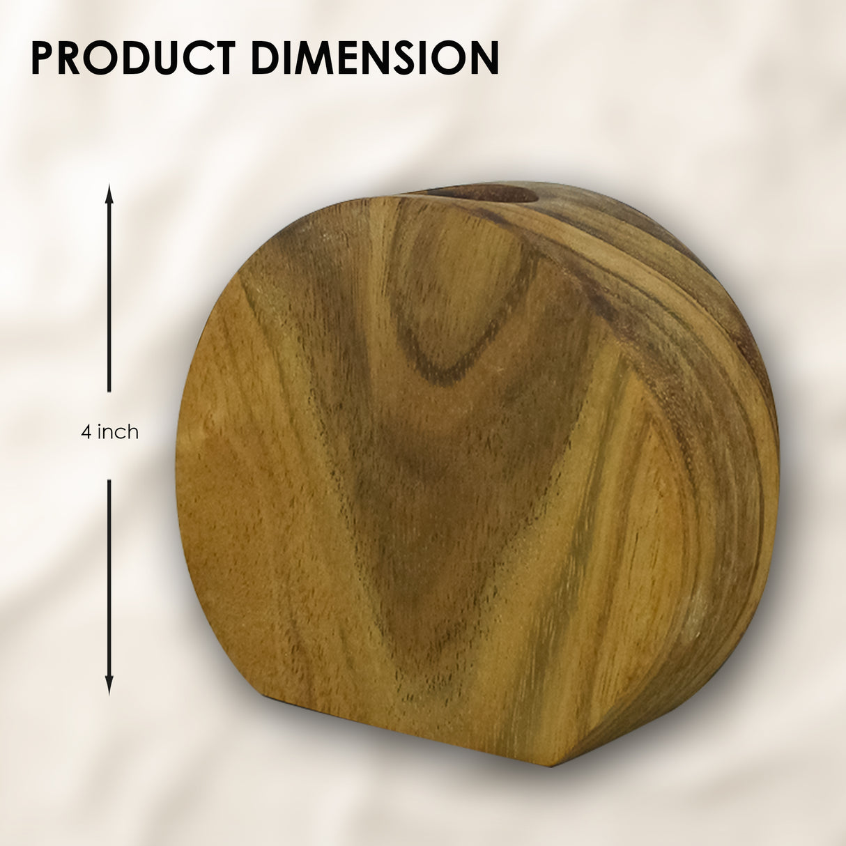 Handcrafted Wooden Display Planter, Eco-Friendly Glass Tube for Indoor and Outdoor