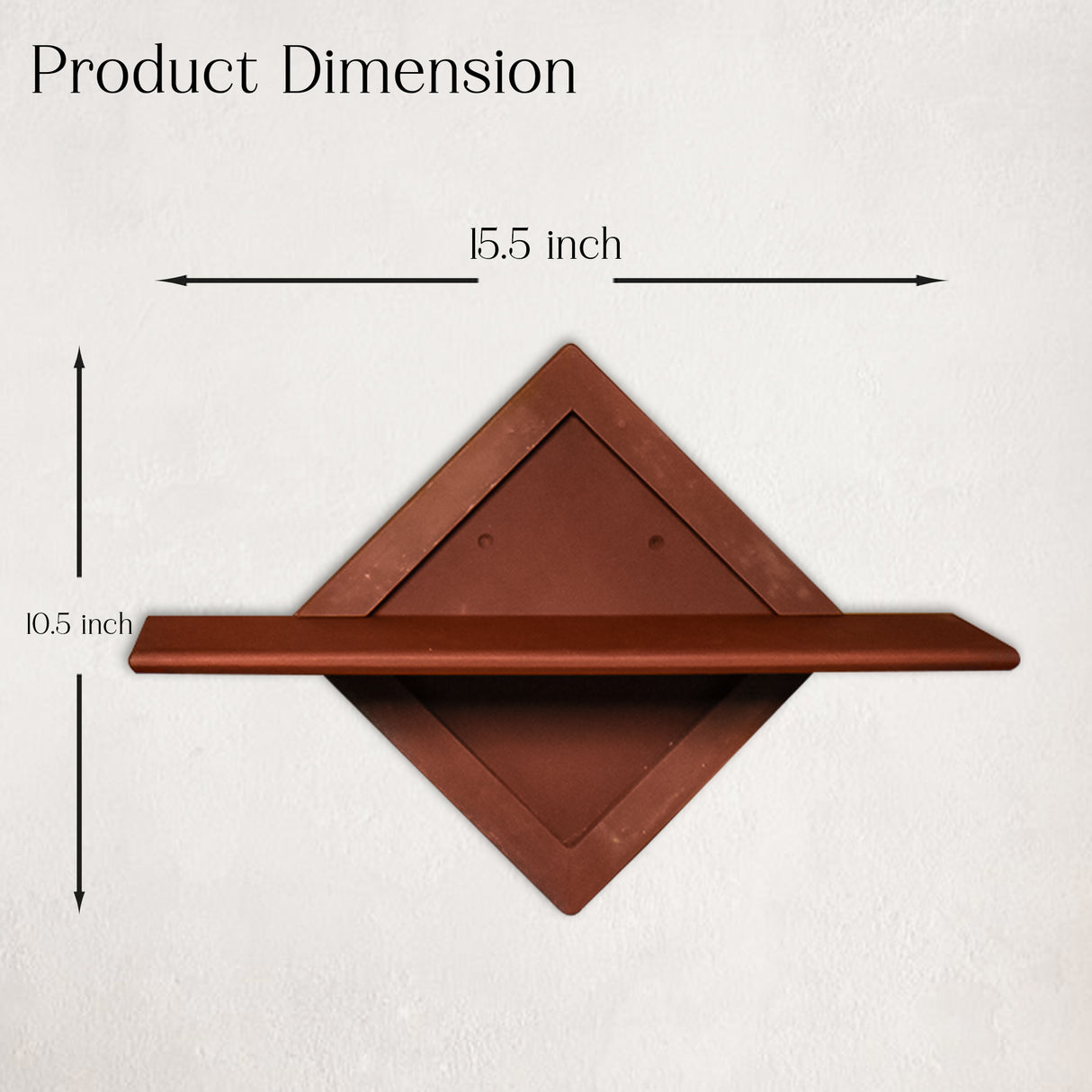 3-Piece Diamond Shaped Wooden Wall Shelf Set – Floating Wall Shelves for Decor