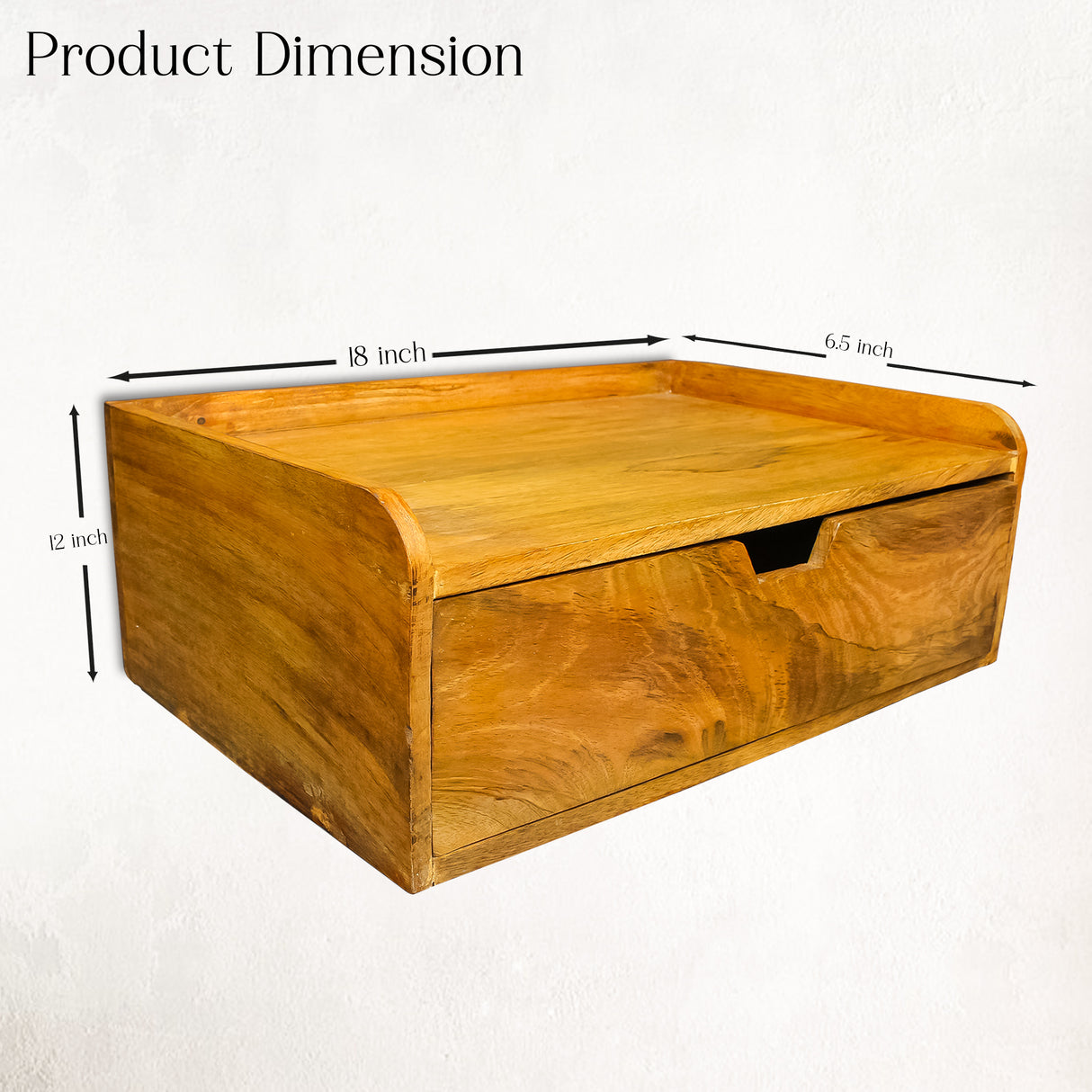 Wooden Wall-Mounted Drawer for Storage, Modern Design for Small Spaces