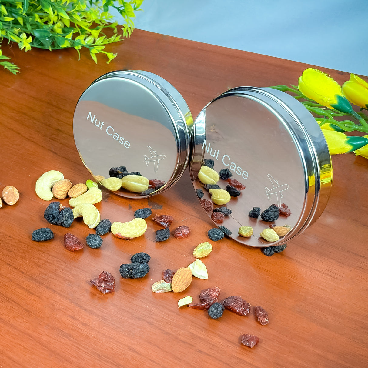 Stainless Steel Nutcase Set of 2 – Airtight, Leak-Proof, BPA-Free, Food Storage Containers