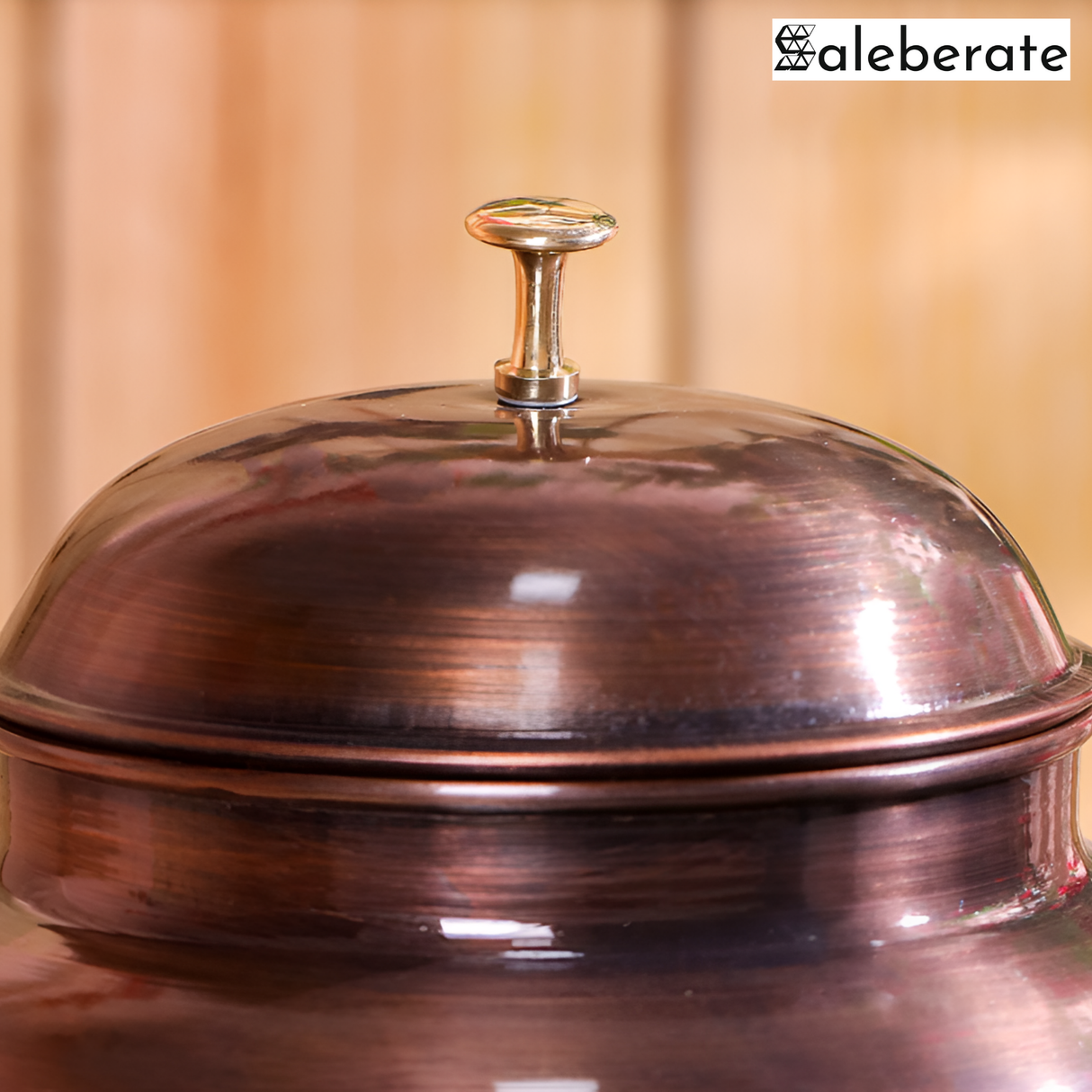 Antique Royal Black Copper Water Dispenser with Stand & Cup – Leak-Proof, Home Decor