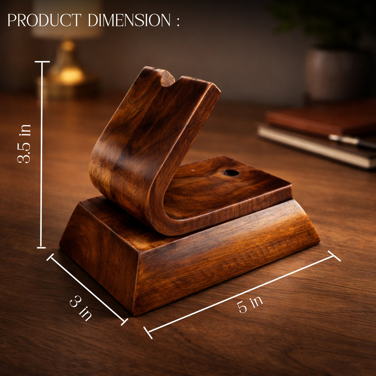 Bent Wood Pen Holder in Solid Walnut | Luxury Wooden Desk Organizer | Handcrafted Pen Stand for Office, Writers & Gifts