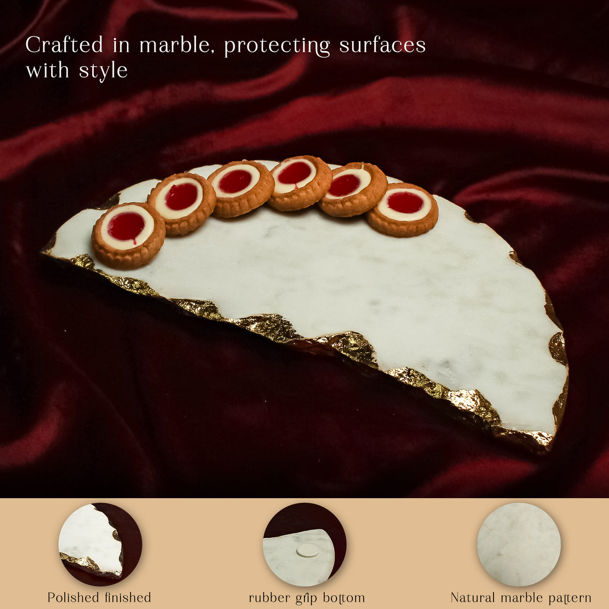 Elegant Handcrafted Marble Trinket Tray for Jewelry, Watches, and Home Decor