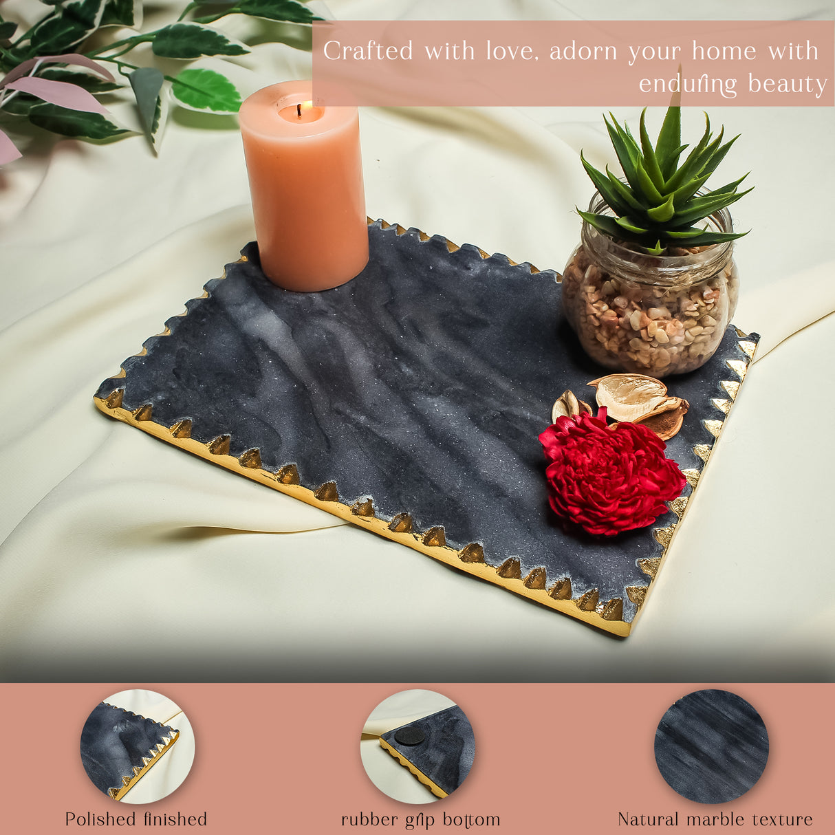 Stylish Marble Kitchen Platter for Serving, Home Decor, and Gift Ideas