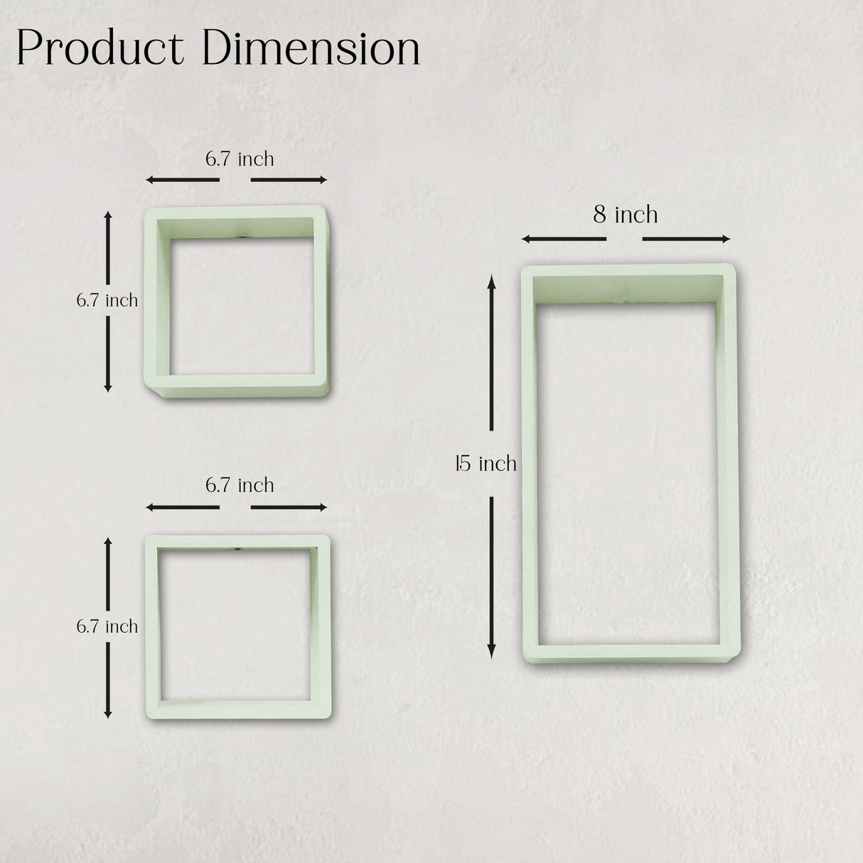 Modern 3-Piece Floating Wall Shelf Set, White Wooden Storage for Home Decor