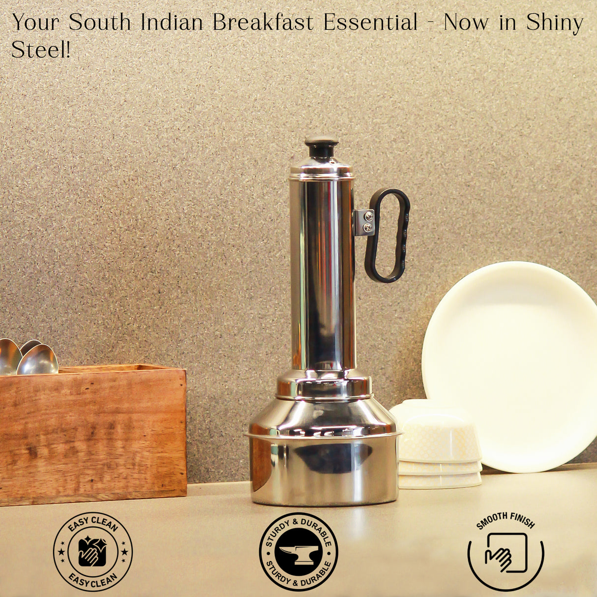 ๐ฆ๐ฎ๐น๐ฒ๐ฏ๐ฒ๐ฟ๐ฎ๐๐ฒ Stainless Steel Puttu Maker โ Traditional Puttu Kudam โ Ideal for Soft, Fluffy Puttu Rice Cakes