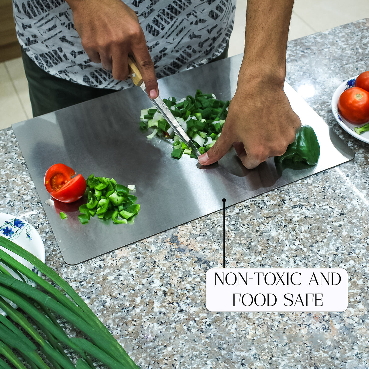 Premium Stainless Steel Cutting Board - Hygienic, Durable, and Modern Design (16" x 12")