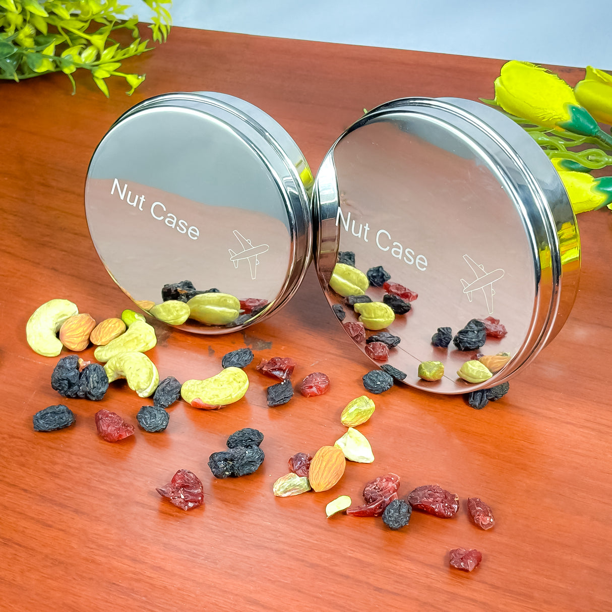 Stainless Steel Nutcase Set of 2 – Airtight, Leak-Proof, BPA-Free, Food Storage Containers