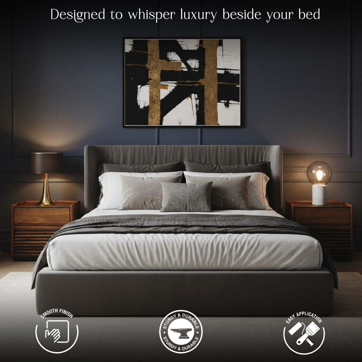 Modern Solid Wood Bedside Table with Drawer | Minimalist Nightstand for Bedroom & Living Space