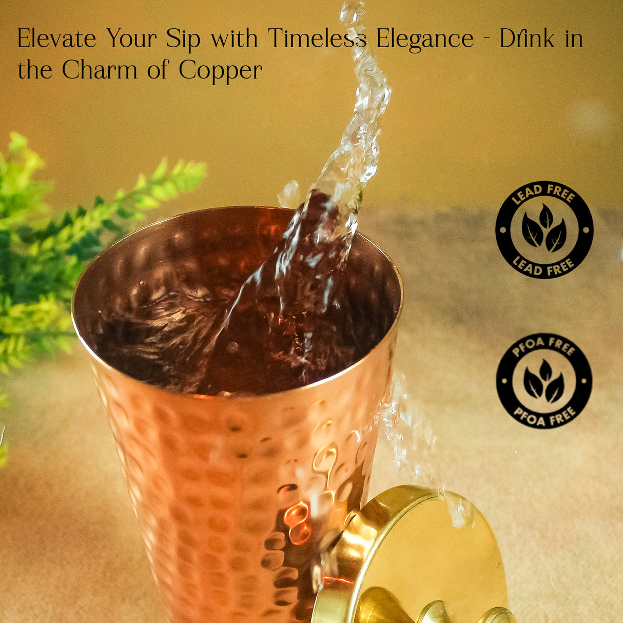 Classic Copper Tumbler – 100% Pure Copper, Ayurvedic Benefits, Leak-Proof & Durable