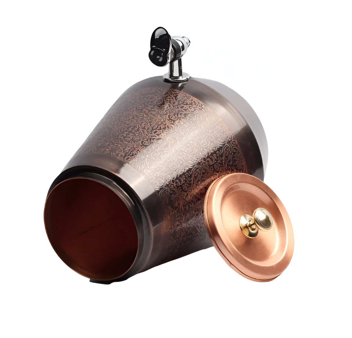 Antique Royal Copper Water Dispenser - 5L, Leak-Resistant, Elegant Home & Kitchen Decor
