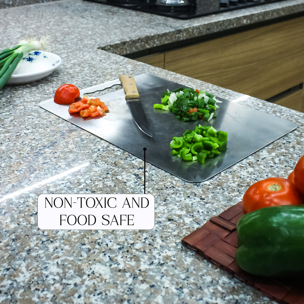 Premium Stainless Steel Cutting Board Set – Durable, Non-Toxic, Easy to Clean (Set of 3)