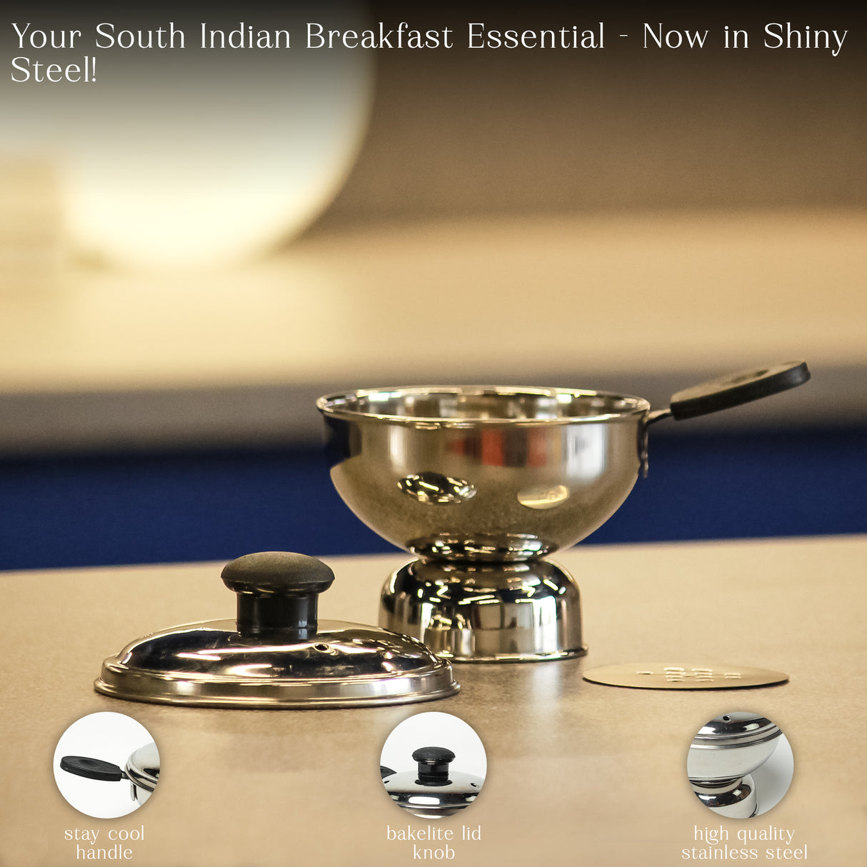 𝗦𝗮𝗹𝗲𝗯𝗲𝗿𝗮𝘁𝗲 Stainless Steel Chiratta Puttu Maker, Chiratta Maker with Handle Use with Pressure Cooker Puttu Kutti Puttu Steamer Puttu Cooker Silver