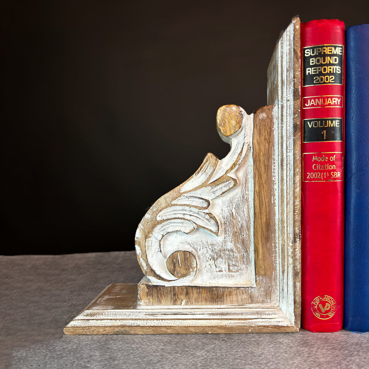 Premium Rustic Wooden Bookends for Living Room, Decorative house Shelf Decor