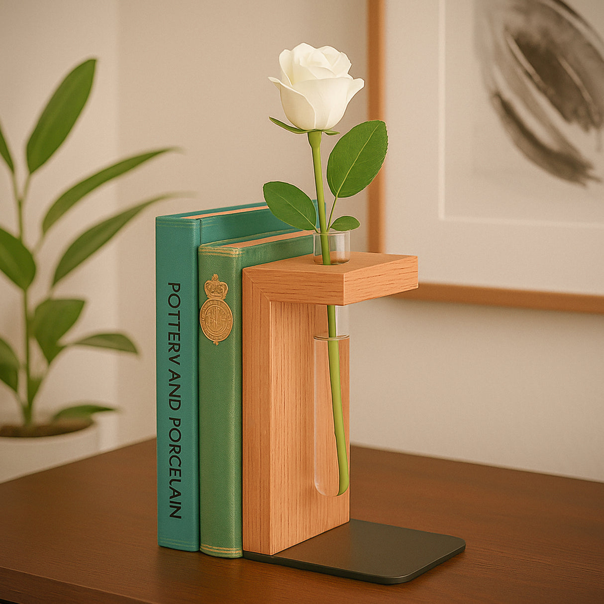 Personalized Wooden Bookends for Book Lovers | Ideal Graduation, Academic, Birthday Gifts | Handmade Solid Wood Book Holder for Readers