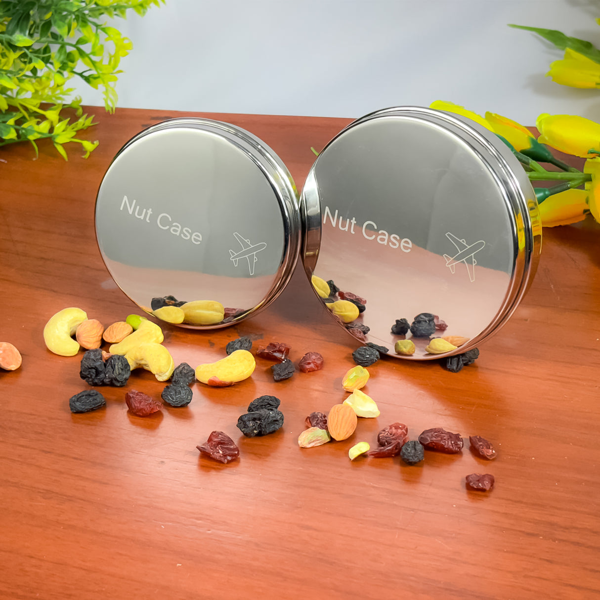 Stainless Steel Nutcase Set of 2 – Airtight, Leak-Proof, BPA-Free, Food Storage Containers