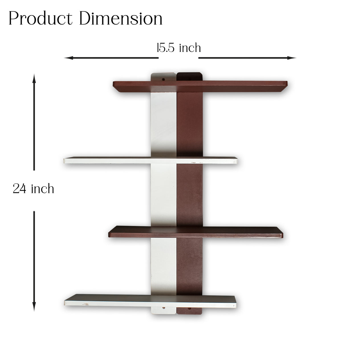 Modern Wooden Floating DIY Wall Shelf for Storage and Decor (Brown)