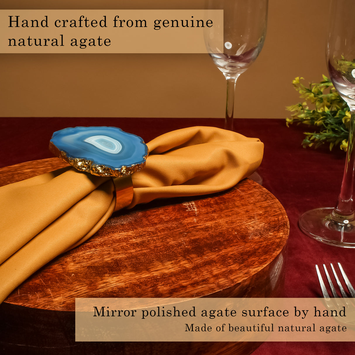 Elegant Marble Napkin Ring Set for Table Decor, Luxury Dining Accessories