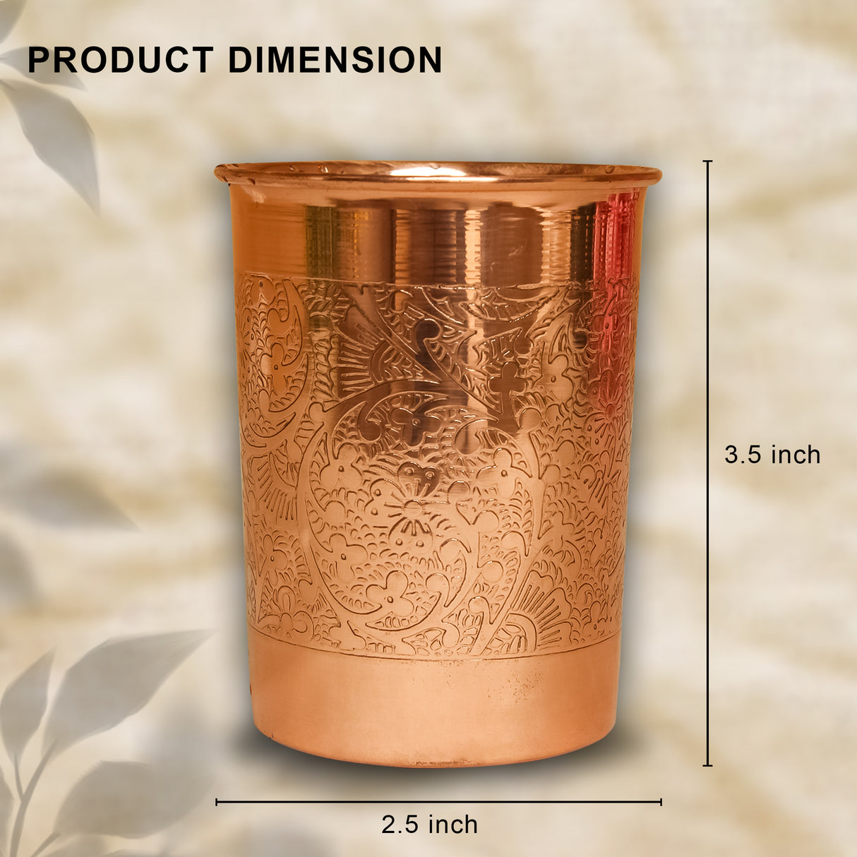 Premium Copper Glass Set – 100% Pure Copper, Ayurvedic Benefits, Durable & Stylish