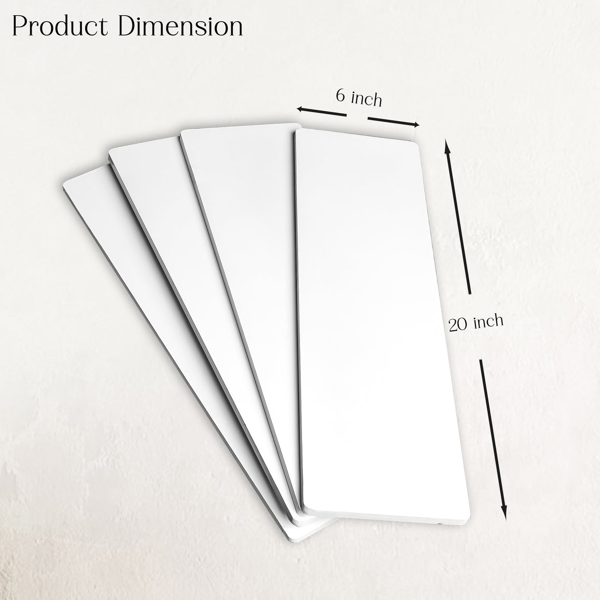 Modern 4-Piece Wooden Floating Wall Shelves for Home Decor & Storage