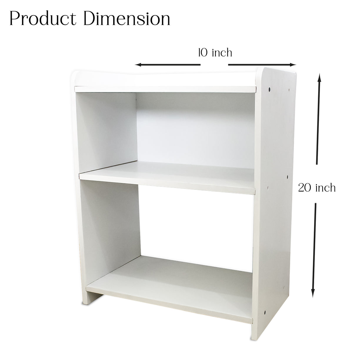 Elegant Wooden DIY Side Table with Storage & Shelves Modern White