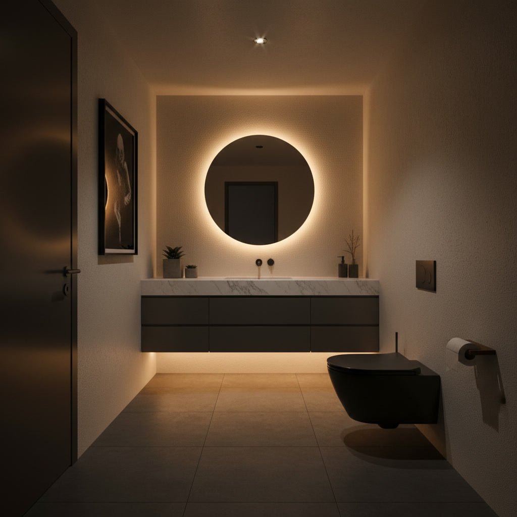 Wooden Toilet Paper Holder with Shelf – Stylish Bathroom Roll Holder with Phone Stand