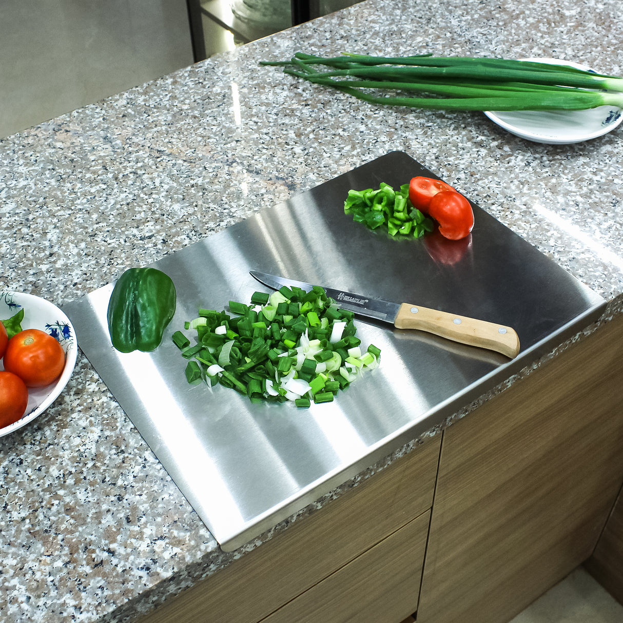 Premium Stainless Steel Cutting Board - Hygienic, Durable, and Modern Design (16" x 12")