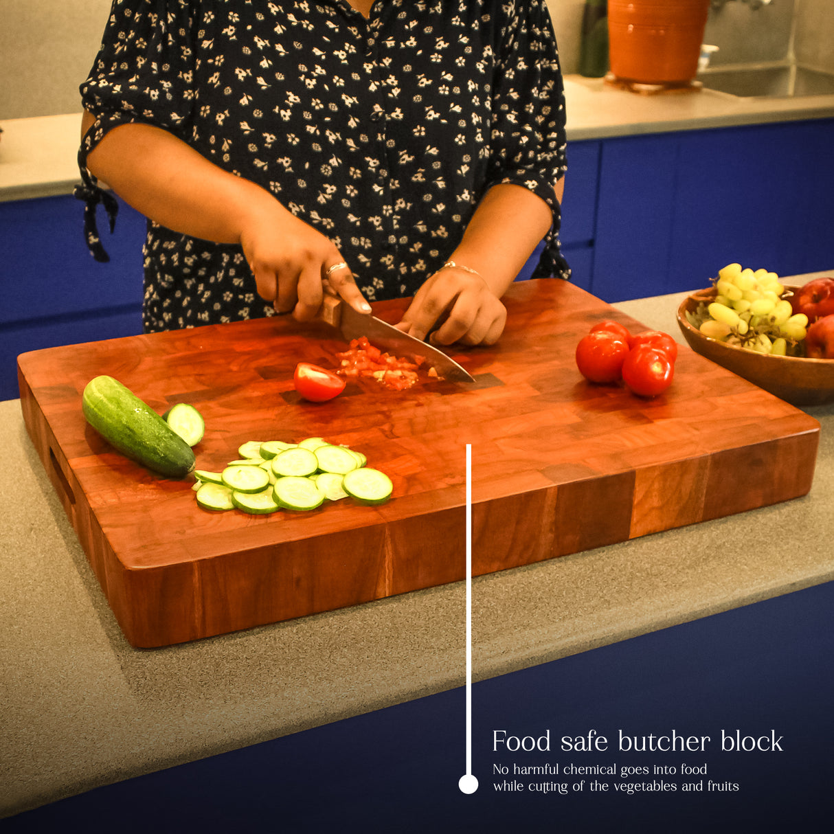 Saleberate End Grain Utility Cutting Board – Premium 24 x 18 x 2.5 Inch