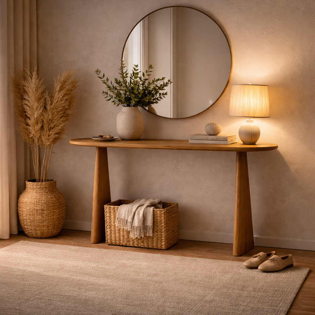Wooden Console Table for Entryway for Small Spaces, Modern Home Decor Furniture