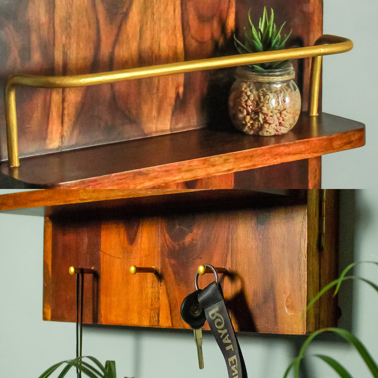 Solid Wood Meter Board Cover with Easy-Open Door & Multi-Purpose Shelf – Decorative Concealment Panel