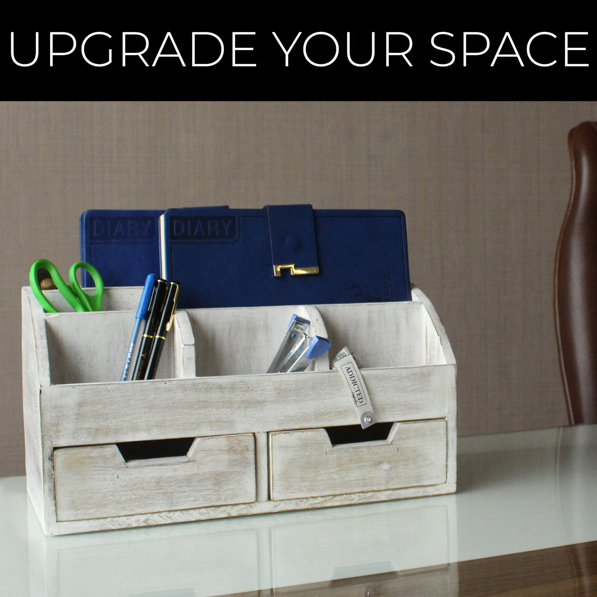 Desk Organizer with Drawer โ Multi-Functional Desktop Storage Box for Office Supplies