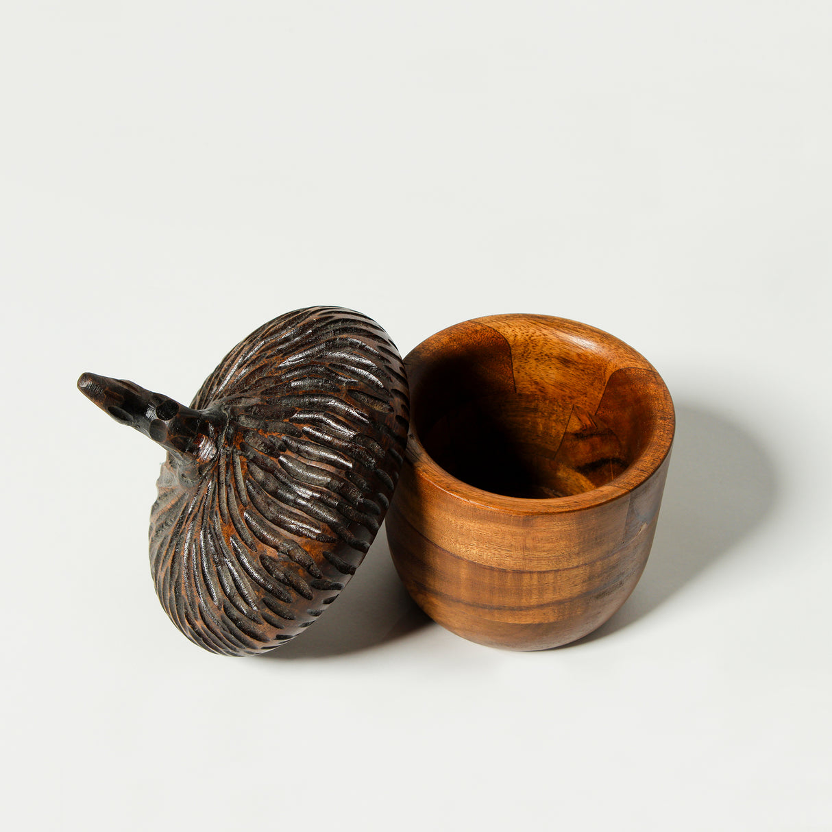 Wooden Button Storage Box – Handmade Button Organizer, Natural Wood Holder for Sewing & Craft Supplies, Durable Button Container