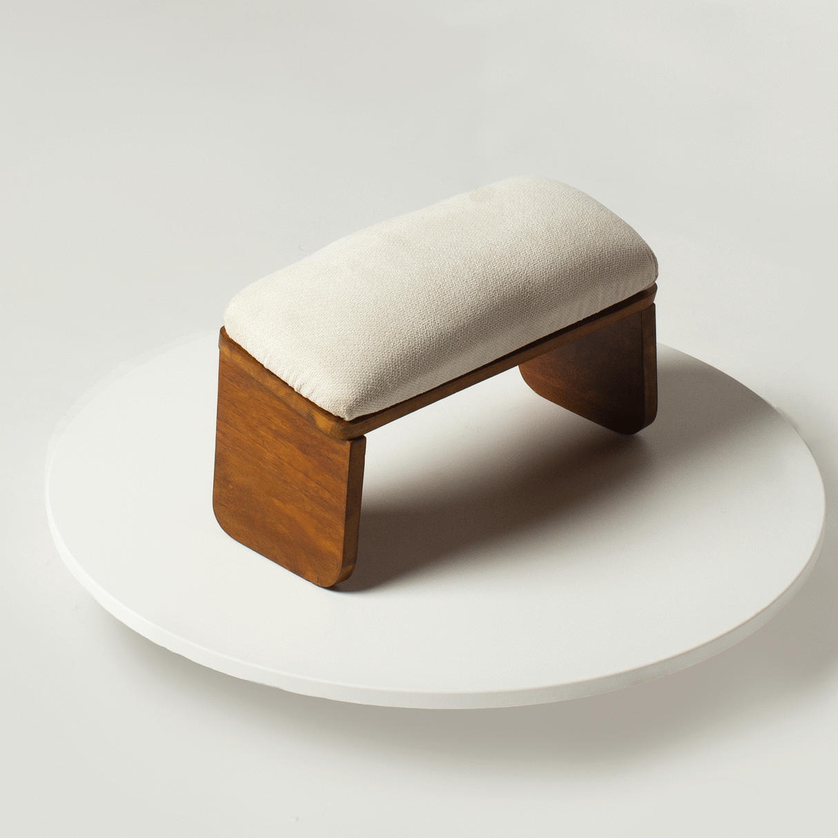 Solid Wood Cushioned FootstSolid Wood Cushioned Meditation Stool – Handcrafted Upholstered Seat for Prayer & Mindfulnessool – Handcrafted Upholstered Ottoman for Home Interiors