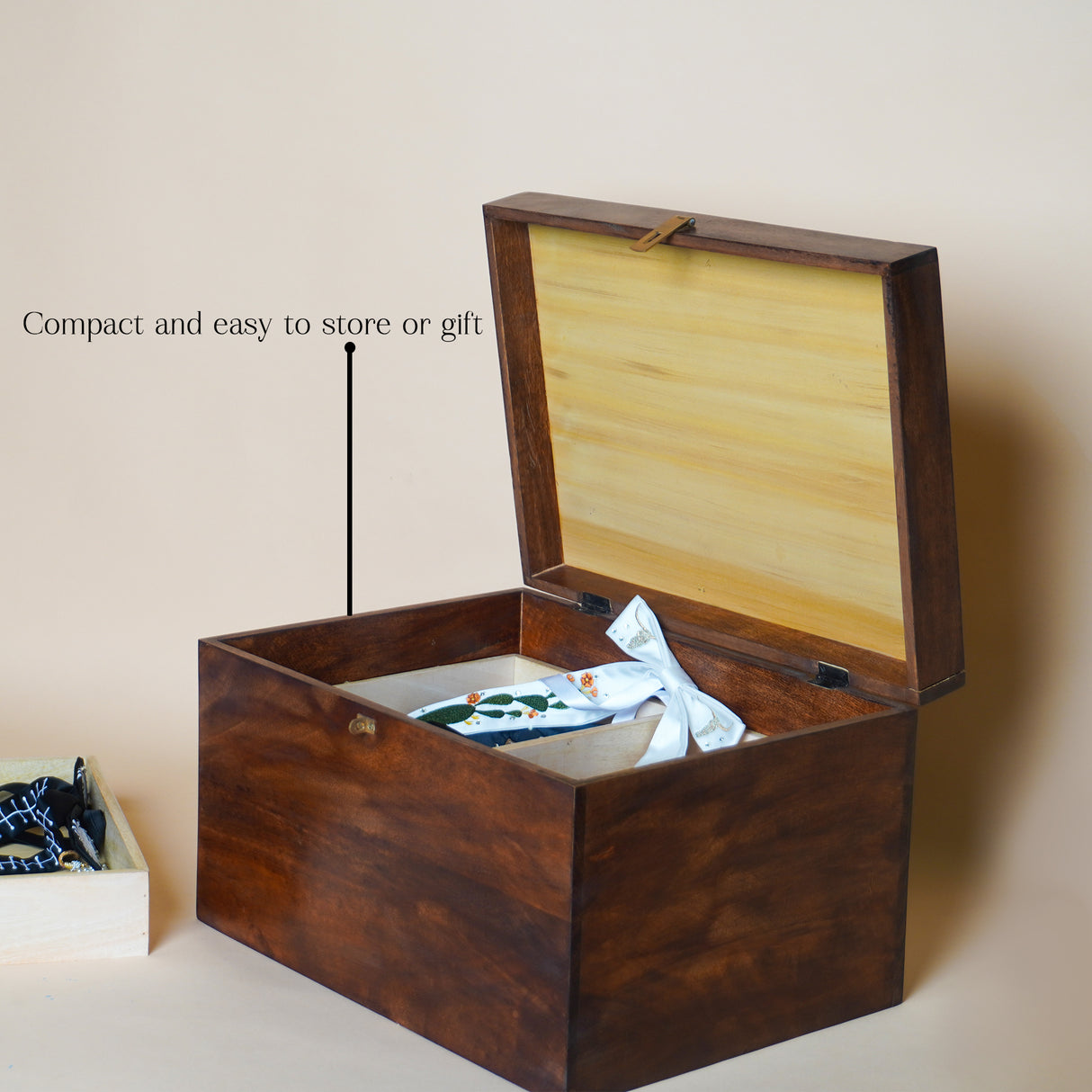 Luxury Wooden Keepsake Memory Box–Secure Elegant Storage