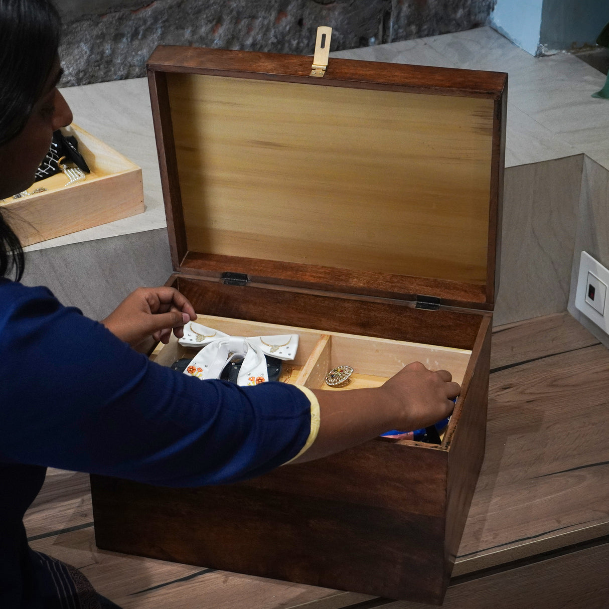 Luxury Wooden Keepsake Memory Box–Secure Elegant Storage