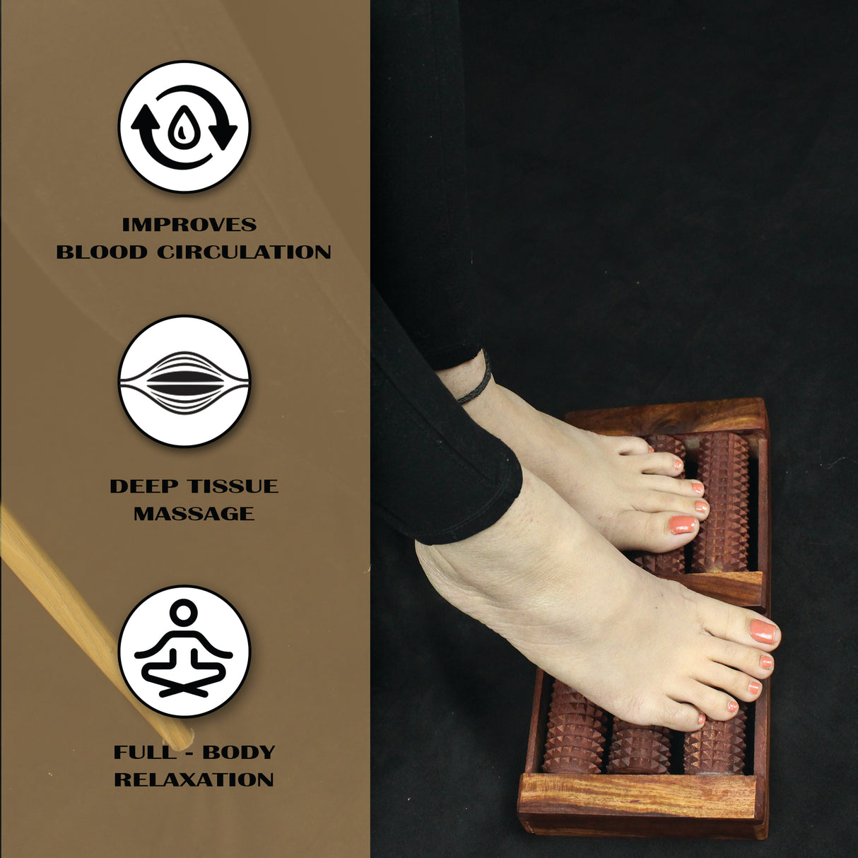 Wooden Hand Massager Set